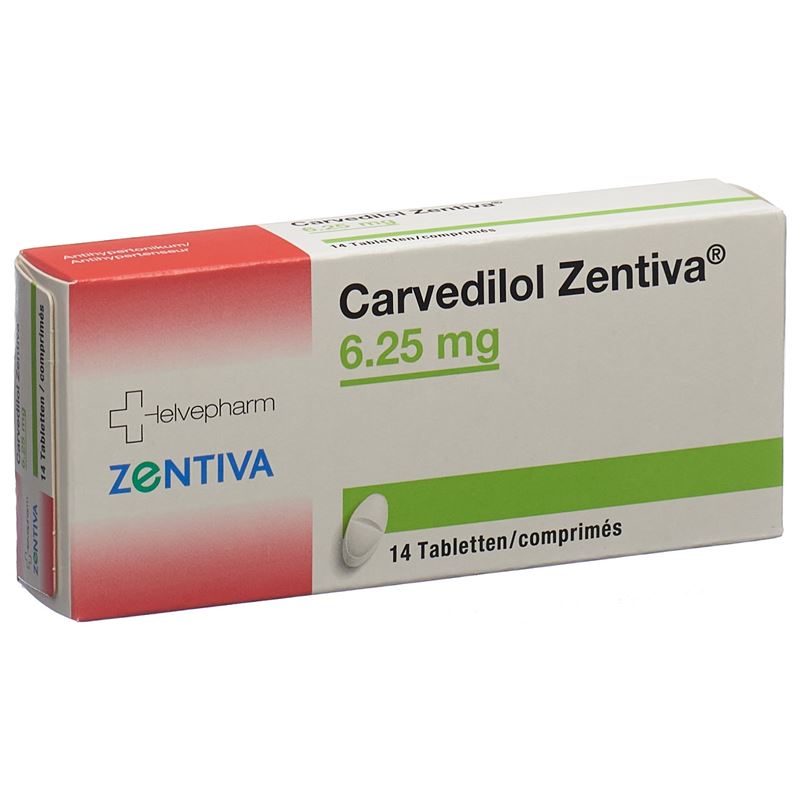 CARVEDILOL Zentiva Tabl 6.25 mg 14 Stk