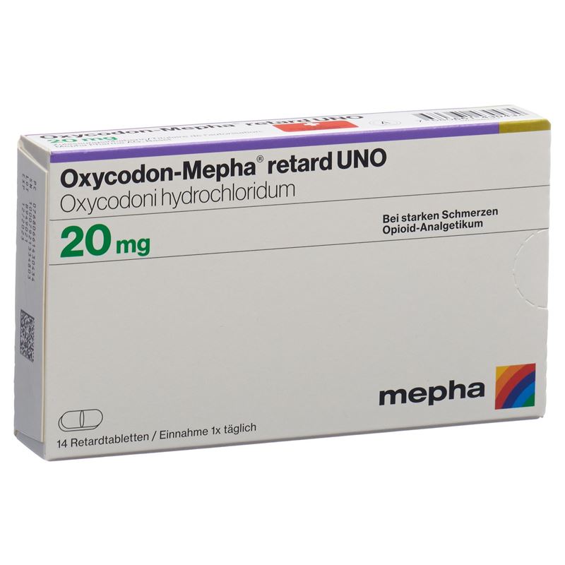 OXYCODON Mepha retard UNO Ret Tabl 20 mg 14 Stk