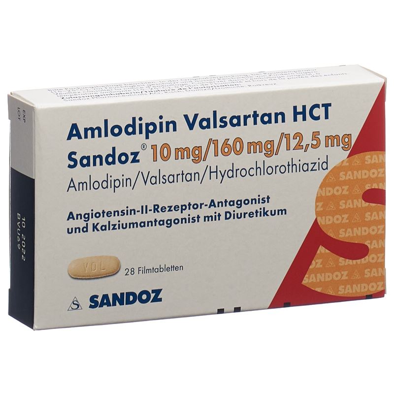 AMLODIPIN VALSARTAN HCT Sandoz 10/160/12.5 28 Stk