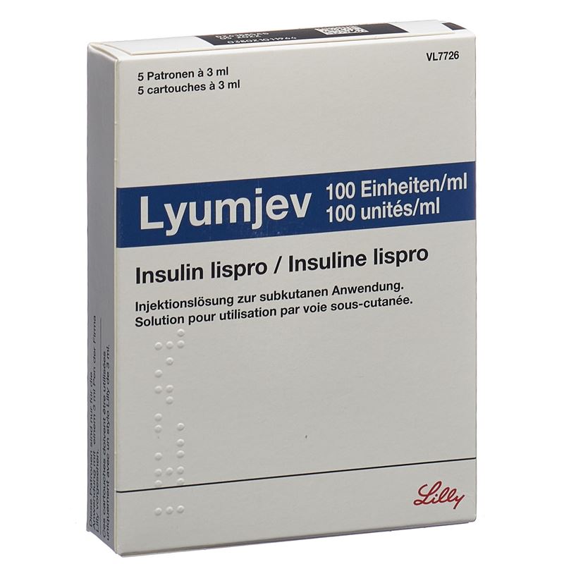 LYUMJEV Inj Lös 100 IE/ml f Pen 5 Amp 3 ml