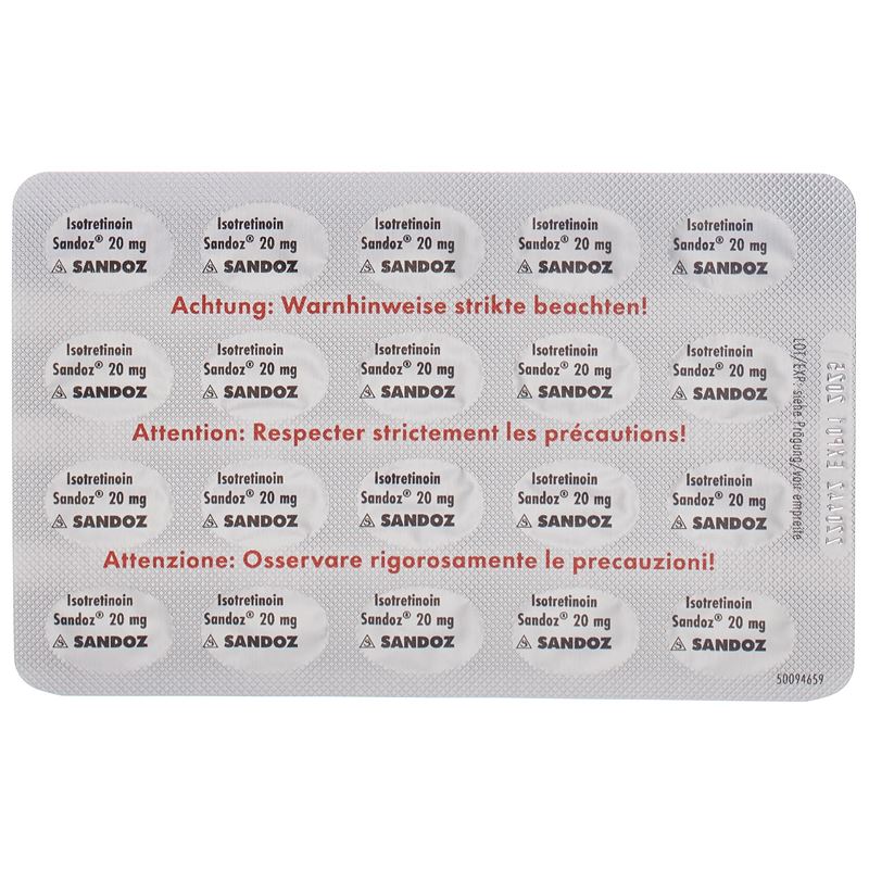 ISOTRETINOIN Sandoz Solucaps 20 mg 100 Stk - CONTENTBACK
