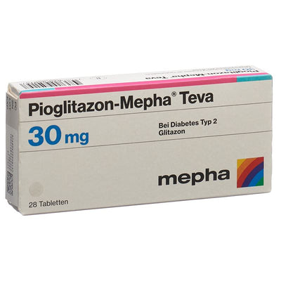 PIOGLITAZON Mepha Teva Tabl 30 mg 28 Stk