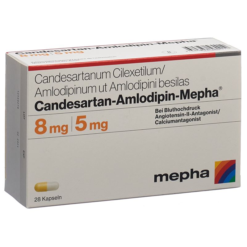 CANDESARTAN-AMLODIP Mepha Kaps 8mg/5mg 28 Stk