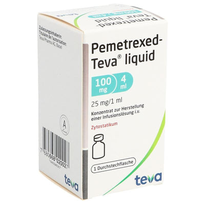 PEMETREXED Teva liquid 100 mg/4ml Durchstf