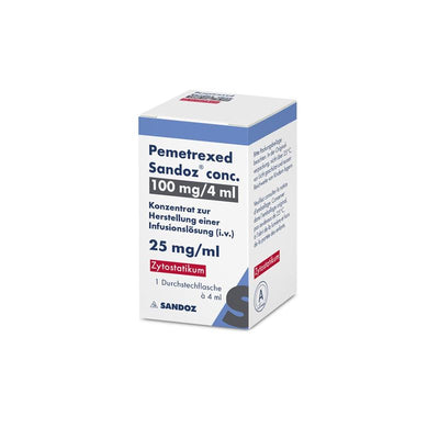 PEMETREXED Sandoz conc. Inf Konz 100 mg/4ml Amp