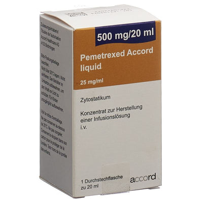 PEMETREXED Accord liquid 500 mg/20ml Durchstf