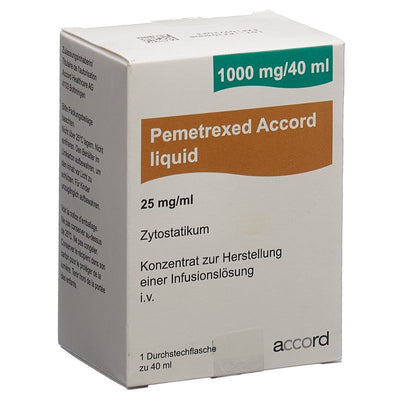 PEMETREXED Accord liquid 1000 mg/40ml Durchstf