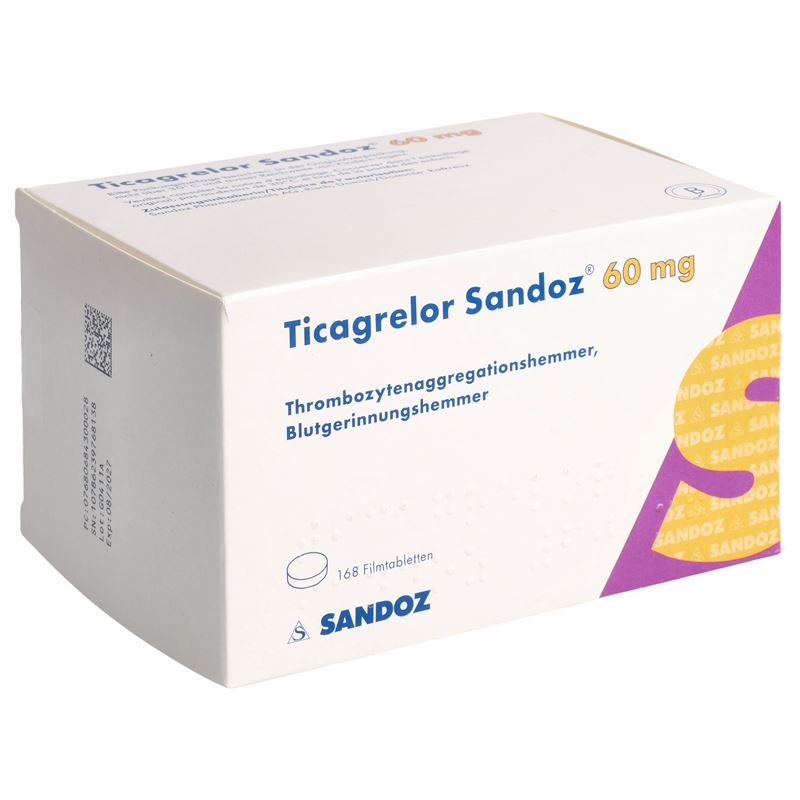 TICAGRELOR Sandoz Filmtabl 60 mg 168 Stk