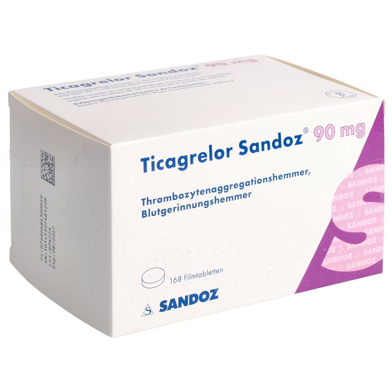 TICAGRELOR Sandoz Filmtabl 90 mg 168 Stk