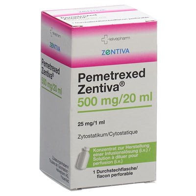 PEMETREXED Zentiva Inf Konz 500 mg/20ml Durchstf