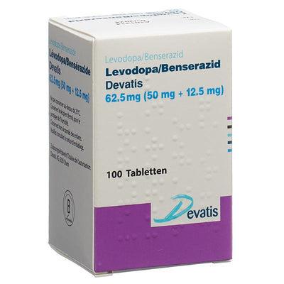 LEVODOPA/BENSERAZID Devatis Tabl 62.5 mg 100 Stk