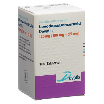 LEVODOPA/BENSERAZID Devatis Tabl 125 mg Fl 100 Stk