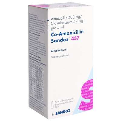 CO-AMOXICILLIN Sandoz 457 mg f Susp 70 ml