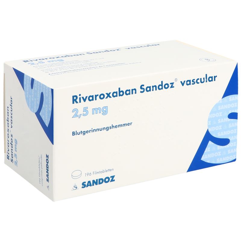 RIVAROXABAN Sandoz vasc Filmtabl 2.5 mg 196 Stk