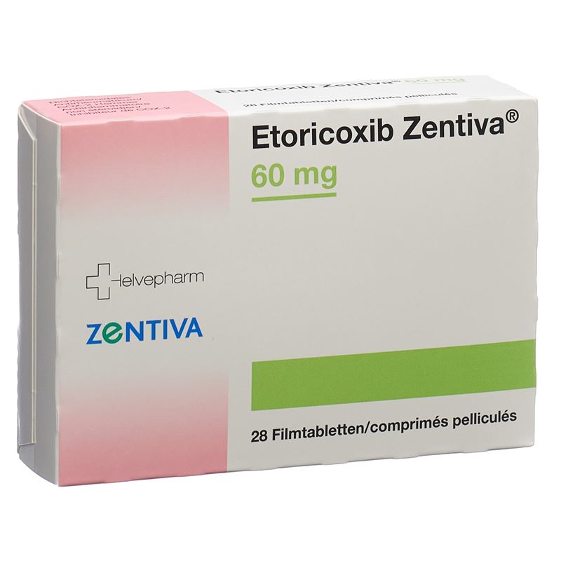 ETORICOXIB Zentiva Filmtabl 60 mg 28 Stk