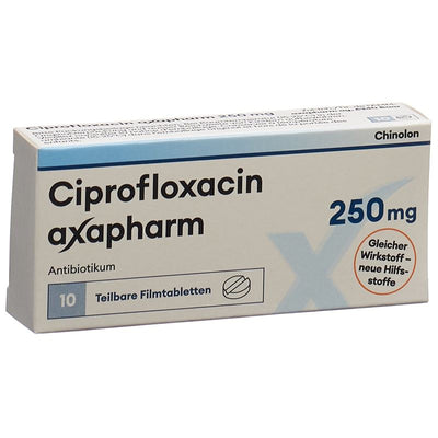CIPROFLOXACIN axapharm Filmtabl 250 mg 10 Stk
