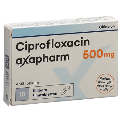 CIPROFLOXACIN axapharm Filmtabl 500 mg 10 Stk