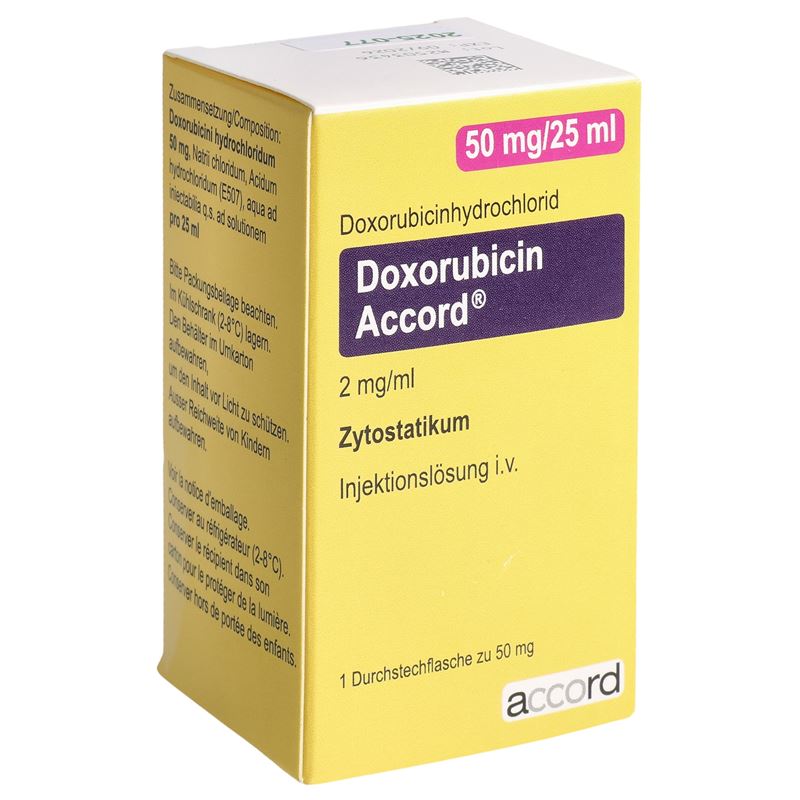 DOXORUBICIN Accord Inj Lös 50 mg/25ml Durchstf