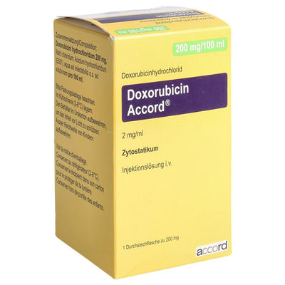 DOXORUBICIN Accord Inj Lös 200 mg/100ml Durchstf